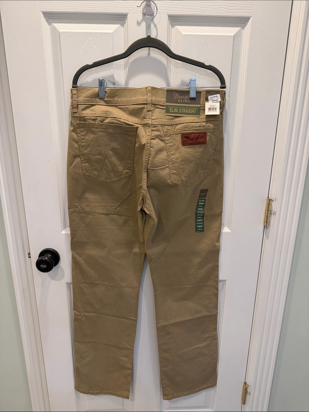 Wrangler Men's Tan Chino Pants - Straight Cut Size 32x32 NWT